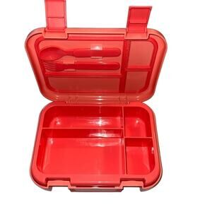 Your Zone Kids Pink Bento Box Plastic Lunch Container 4 Compartment